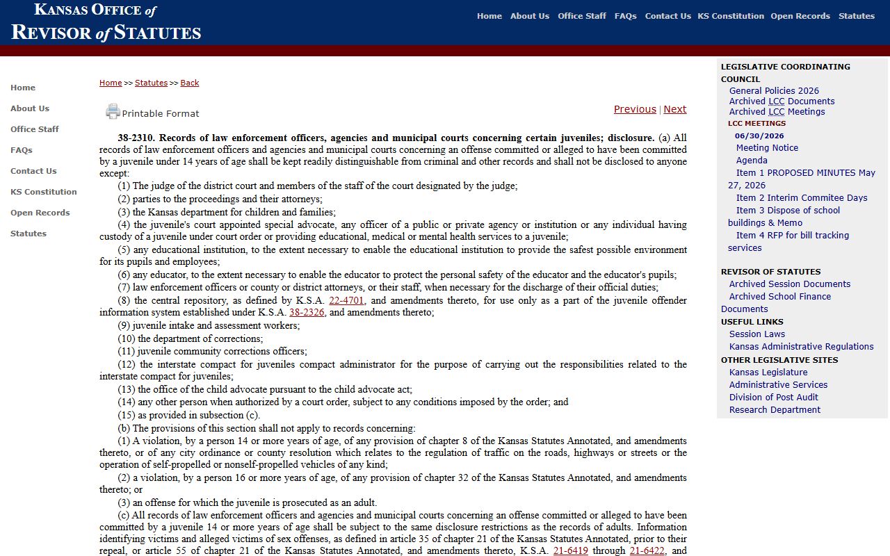 Cherokee County arrest records and court charges juvenile intake confidentiality statute